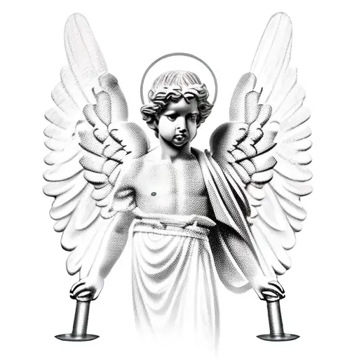 Greek Statue With Angel