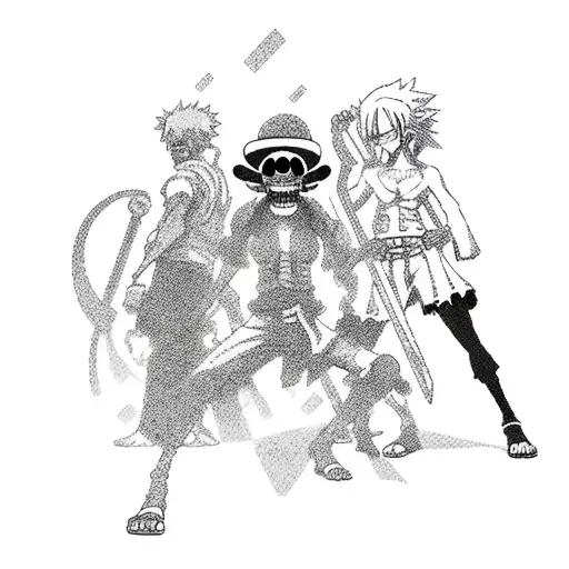 Combine The Characters From One Piece And Naruto In An Epic Battle Scene