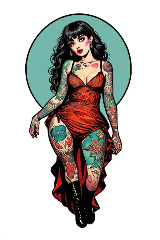 Mysterious Woman Dressed