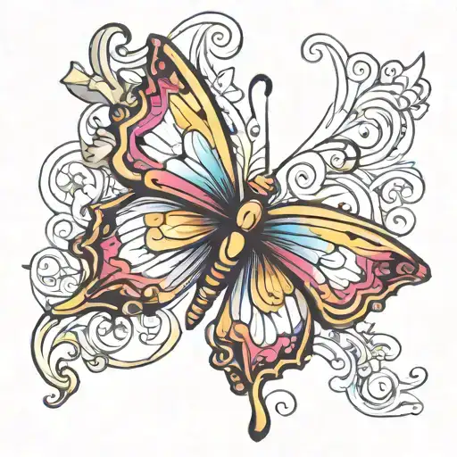 Butterfly On Background