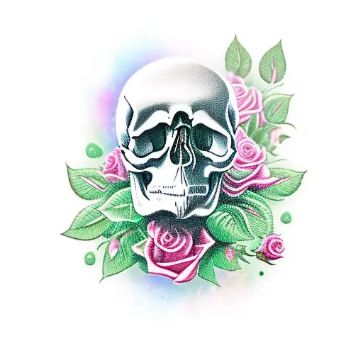 Skull With Roses