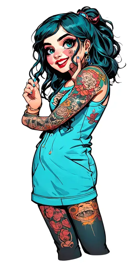 12 Female Cartoon Characters Peeking