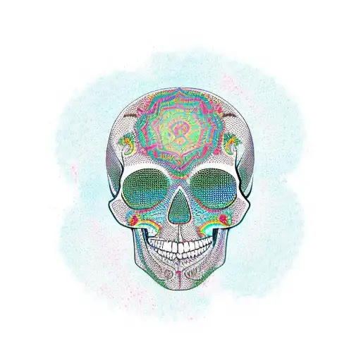 Skull With Intricate Abstract Patterns Inspired By Poetry