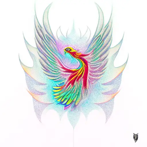 Phoenix Rising From Semi Colon