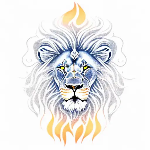 Lion With Fire