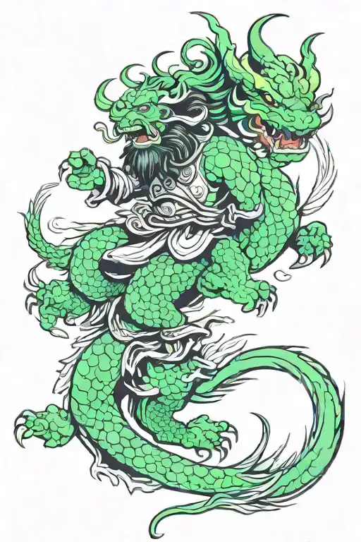 Guan Yu Green Dragon Flying