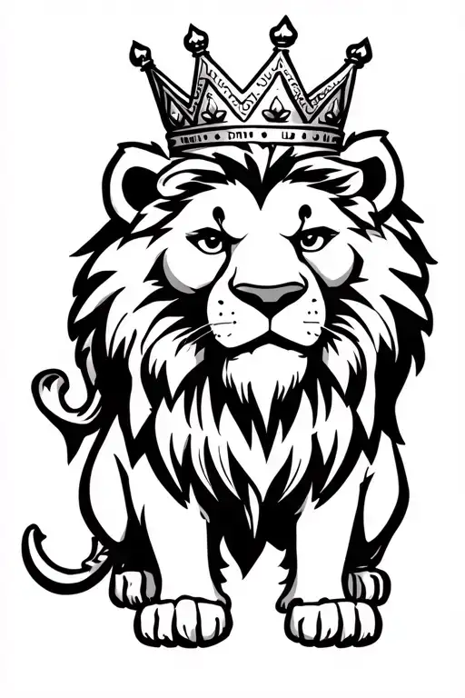 Lion Wearing A Crown