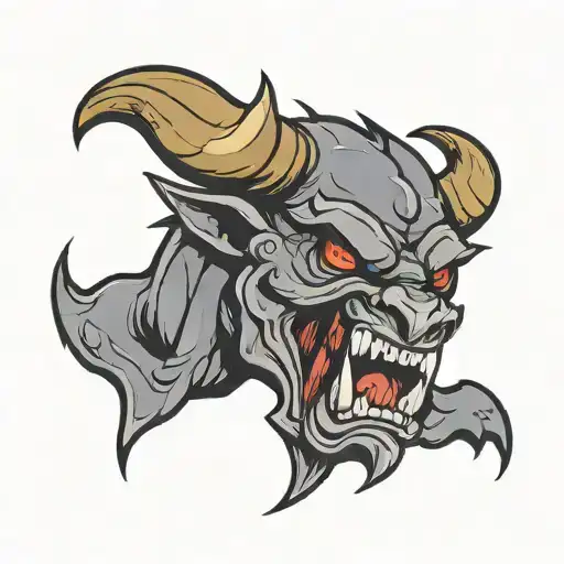 Bull Head Angry Demon