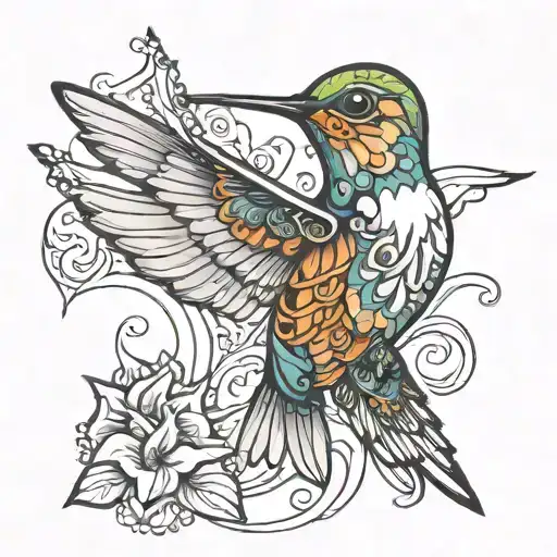 Hummingbird In Shadows