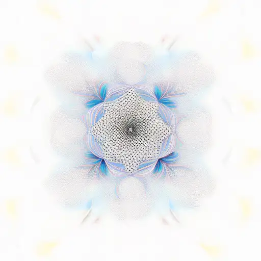 Lily Flower Merging With Abstract Geometric Shapes