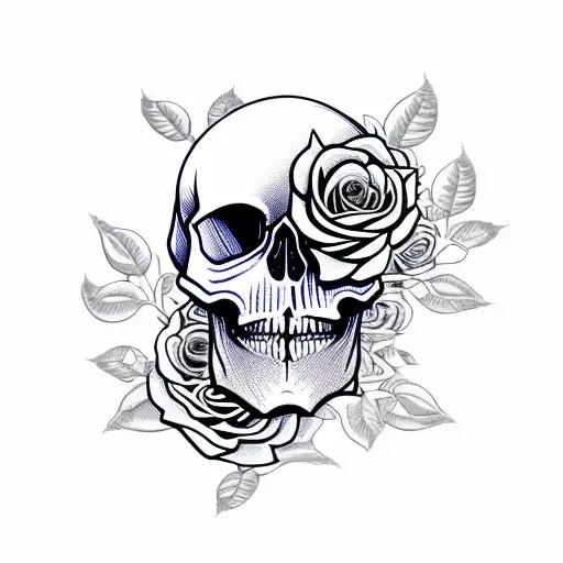 Skull With Roses