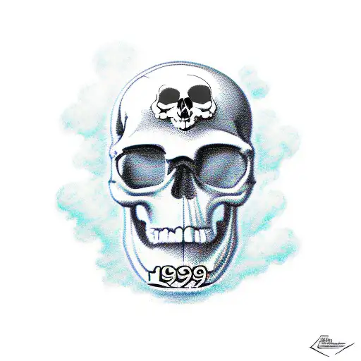 Imagination Cloud Busting From A Skull Full Of 1990S Cartoon Characters And Logos