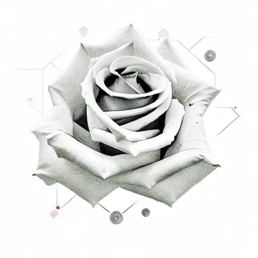 A Combination Of Rhea's Name And A Rose In A Futuristic New-school Style