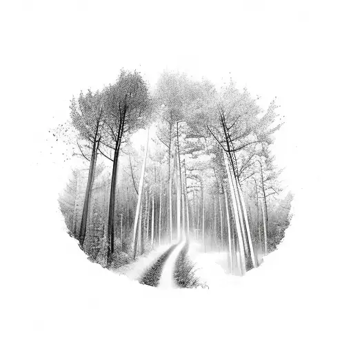 A Motocross Track Winding Through A Dense Forest