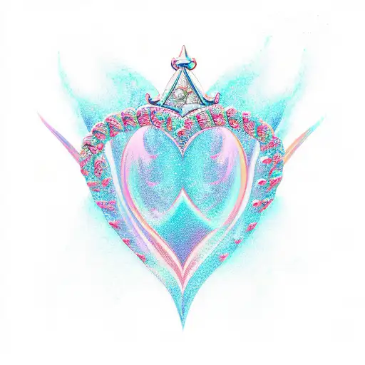 Ocean Wave Crown Heart