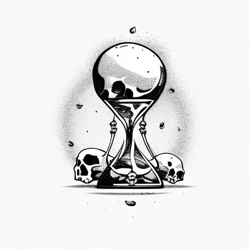 Hourglass With Skulls