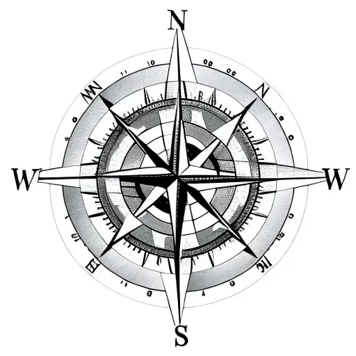 A Wind Rose Compass With Butter Fit