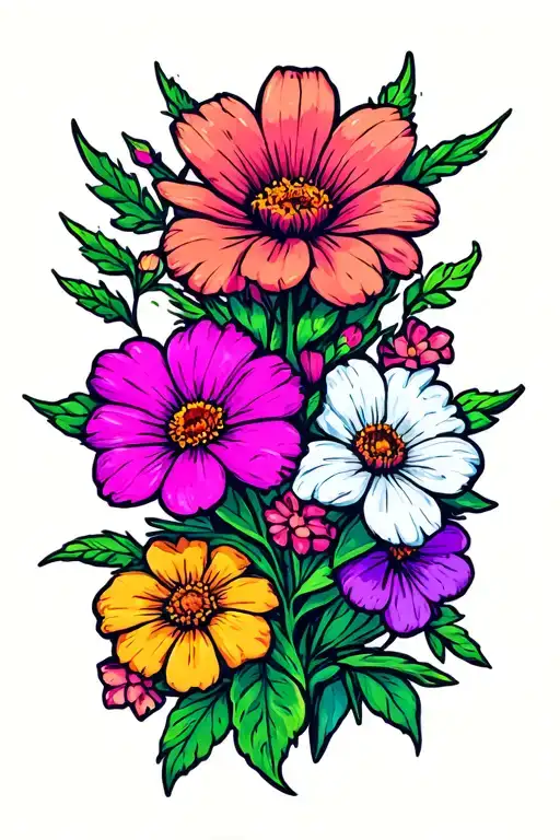 Flower Stems Name Written