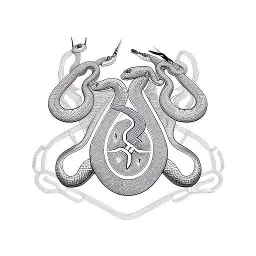 Snake With Biohazard Symbol