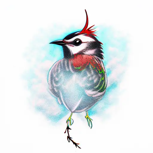 Bird With Hemlock Branch