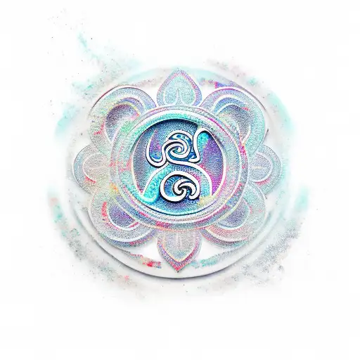 Om Sign Mix With Elephant And Trident