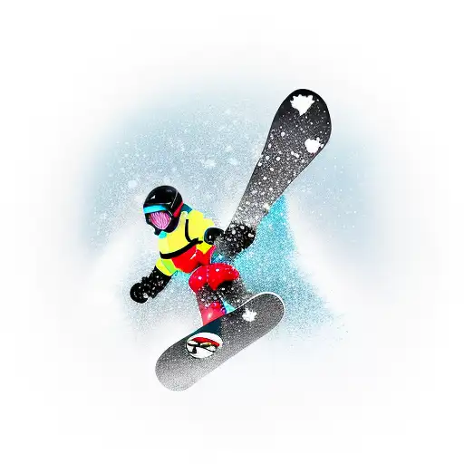 Snowboarder Rolls Down The Mountain