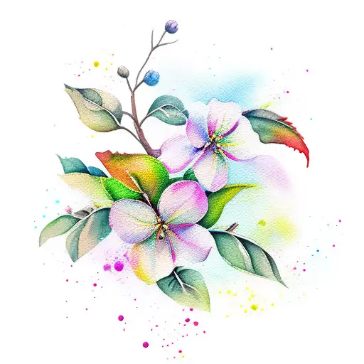 Apple Blossom Watercolor