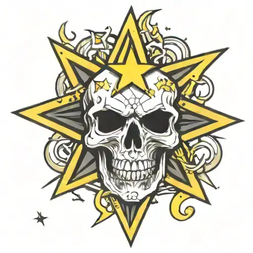 Three Pointed Star Skull