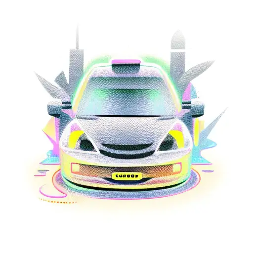 Hood Cartoon Chatacter In Car