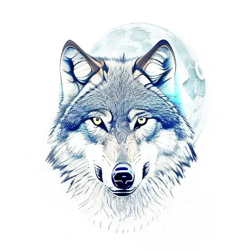 Wolf Howling Under The Waning Moon