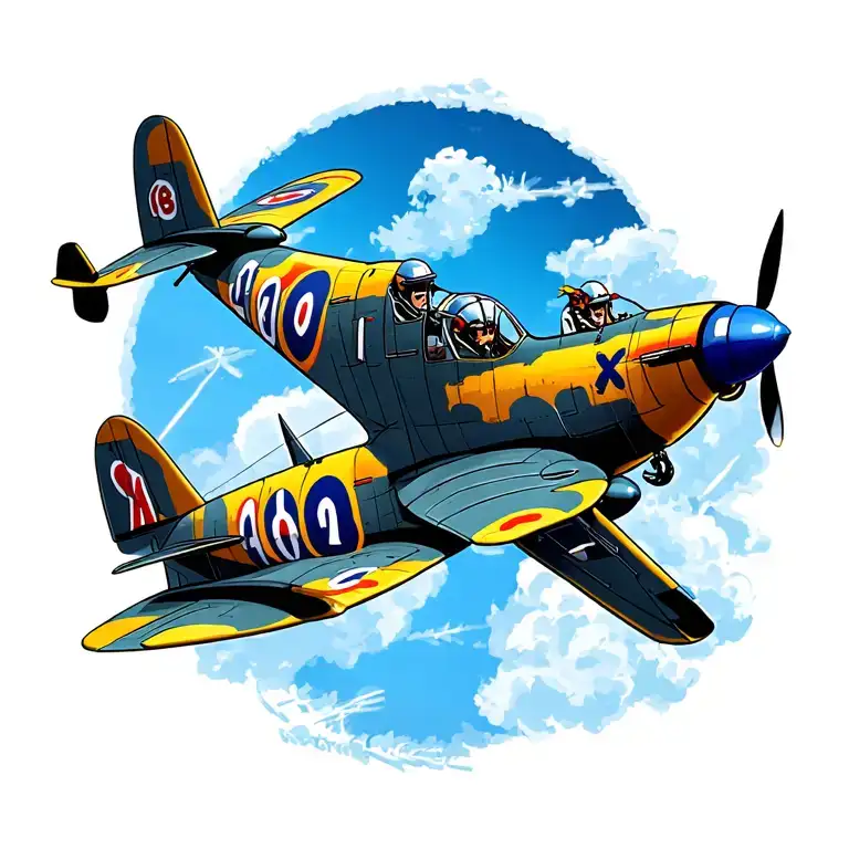 Horse Racing With Spitfire Fighter Plane