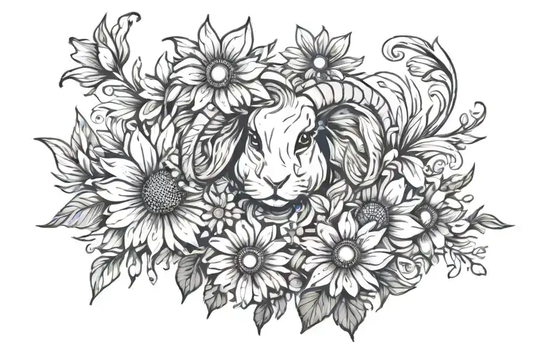 Rabbit Ram Daisy Flower