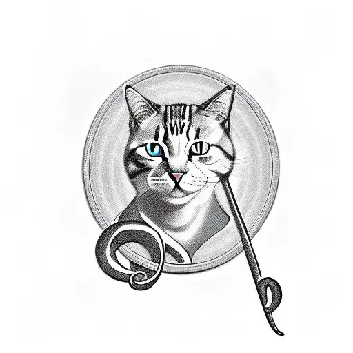 Treble Clef With Cat