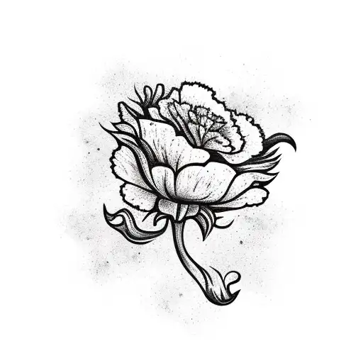 Coffee Cup With Carnations