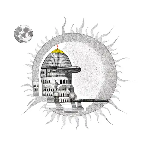 Sun And Moon And Galata Tower And Music And Clarinet