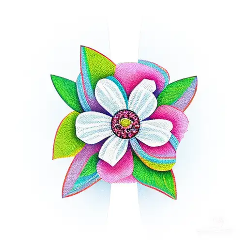 Flowers Woven Around A Ring