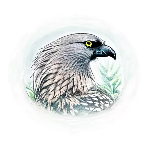 A Wise Crow In Fetal Position In Submission For The Might Of Nature