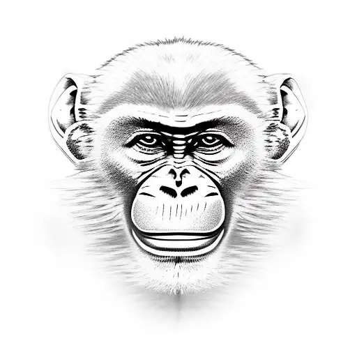 Monkey With Mask Of Human