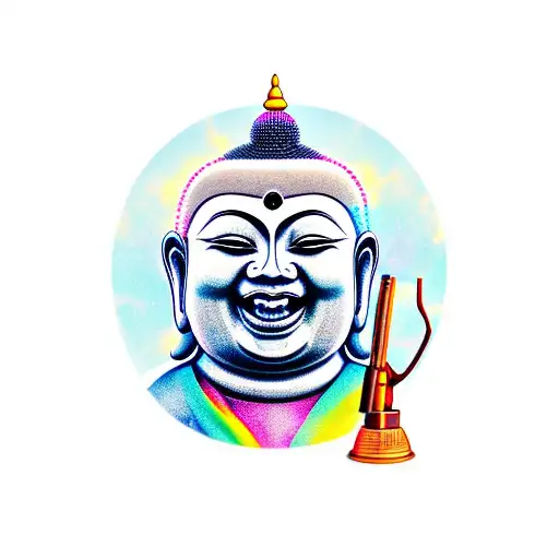 Laughing Buddha With Ak-47