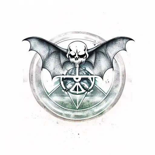 Deathly Hallows Symbol And Bat