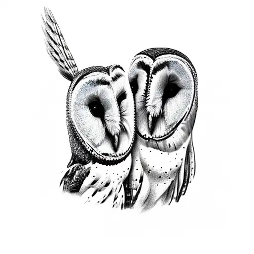 A Majestic Barn Owl Perched On A Skunk's Back