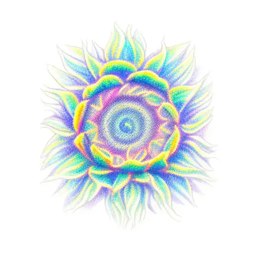 Rainbow Sunflower Saturn