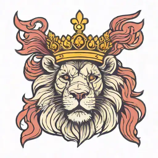 Lion Wearing A Crown