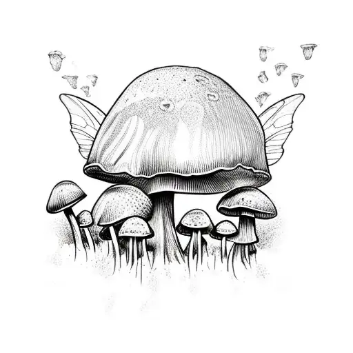 Mushroom With Fairy Wings