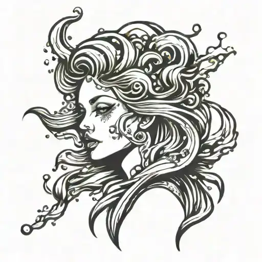 Lady Head Under Water