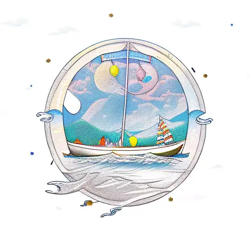 A Bear Sailing A Boat