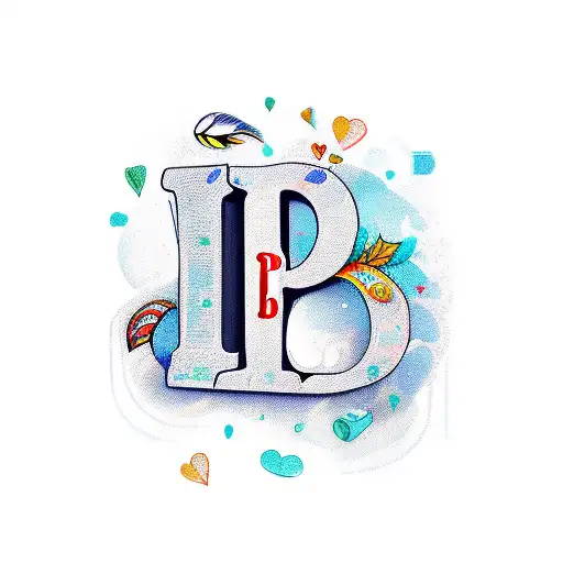 Love With B And P Letters Integrated