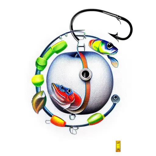 A New-school Design Of A Fishing Lure Shaped Like An Apple