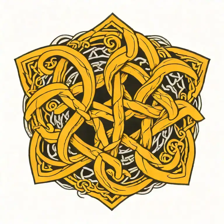 A Modern Interpretation Of A Celtic Knot Inspired By Traditional Celtic Symbols