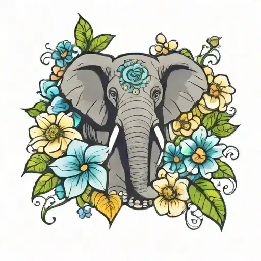 Flowers With Elephant